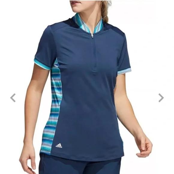 NWT adidas Women's Medium Ultimate365 Printed Golf Polo - Picture 3 of 5